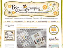 Tablet Screenshot of becreativestamping.com